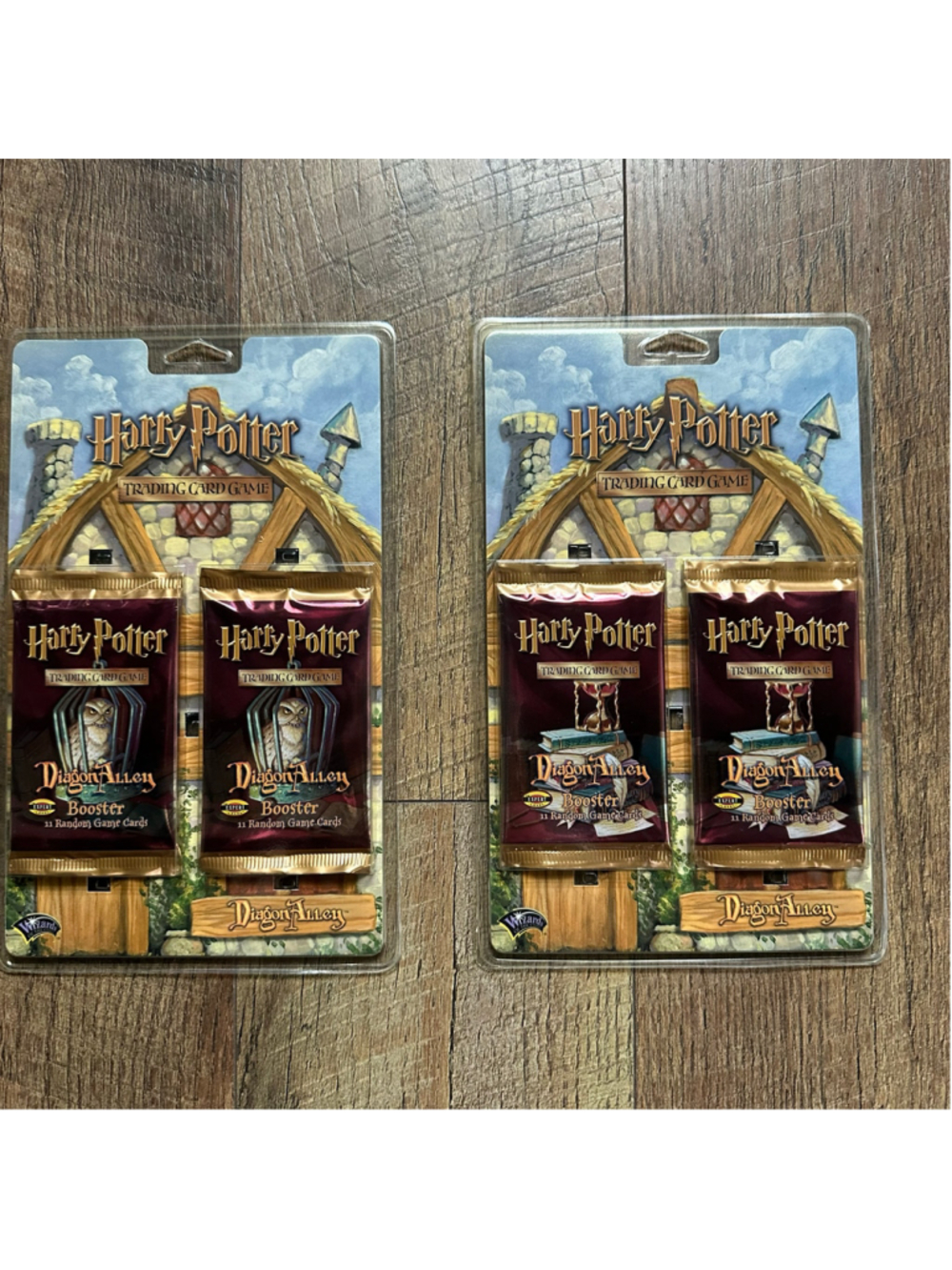 2002 Harry Potter TCG Diagon Alley Booster Blister Packs Sealed Lot of 2 Vintage